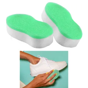12 Pc Shoe Cleaner Sponges Instant Shine Brush Polish Magic Eraser Pad Wipe Away