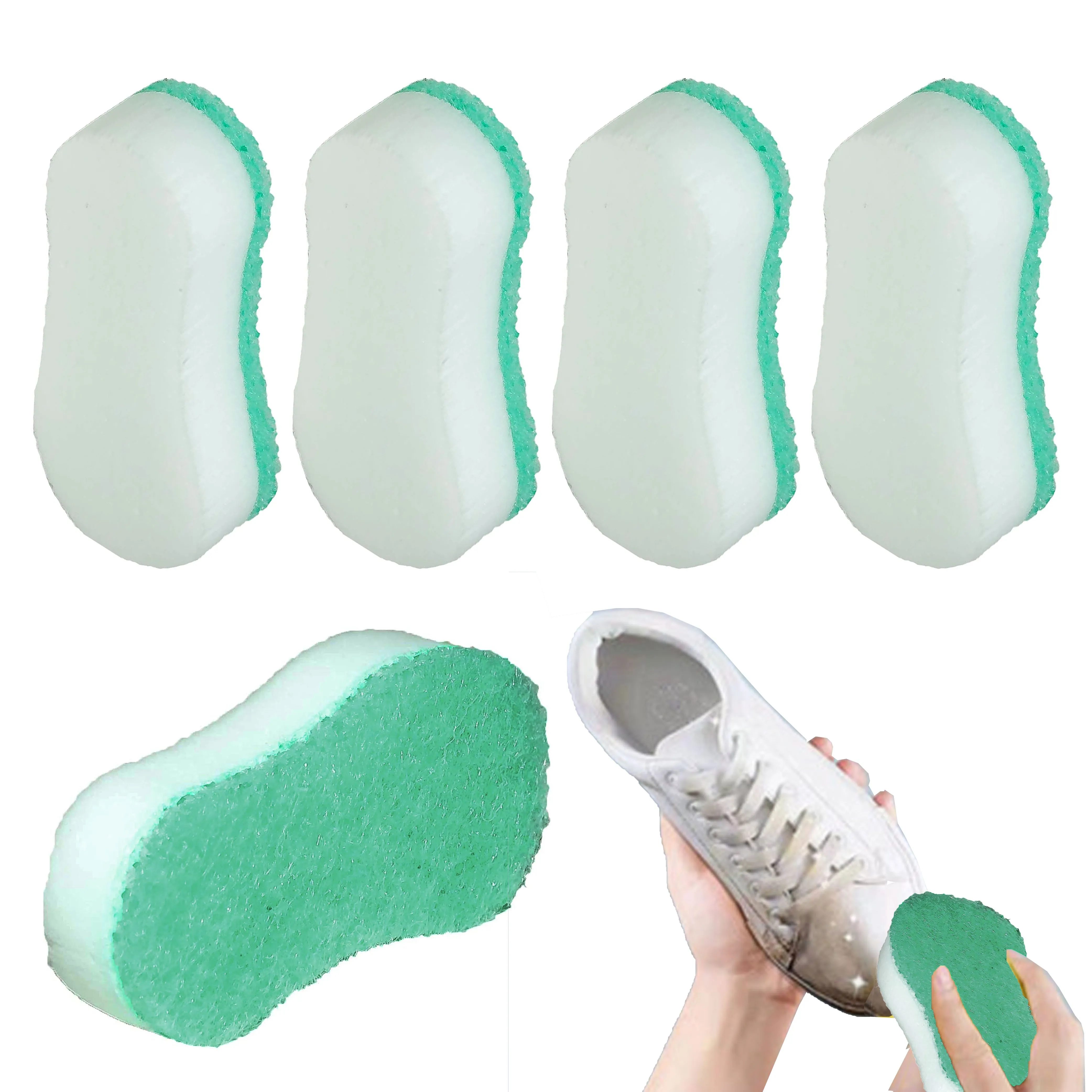 12 Pc Shoe Cleaner Sponges Instant Shine Brush Polish Magic Eraser Pad Wipe Away