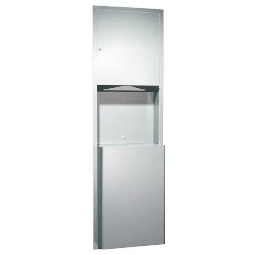 ASI 0469-BL Paper Towel Dispenser & Waste Receptacle, 18 gallon