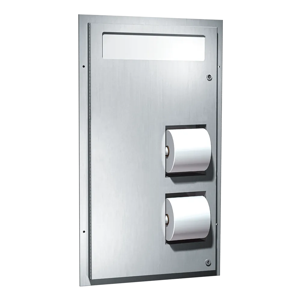 ASI 0484-Hc Toilet Seat Cover & Toilet Paper Dispensers (Dual Access) For Handicapped   - Partition Mounted