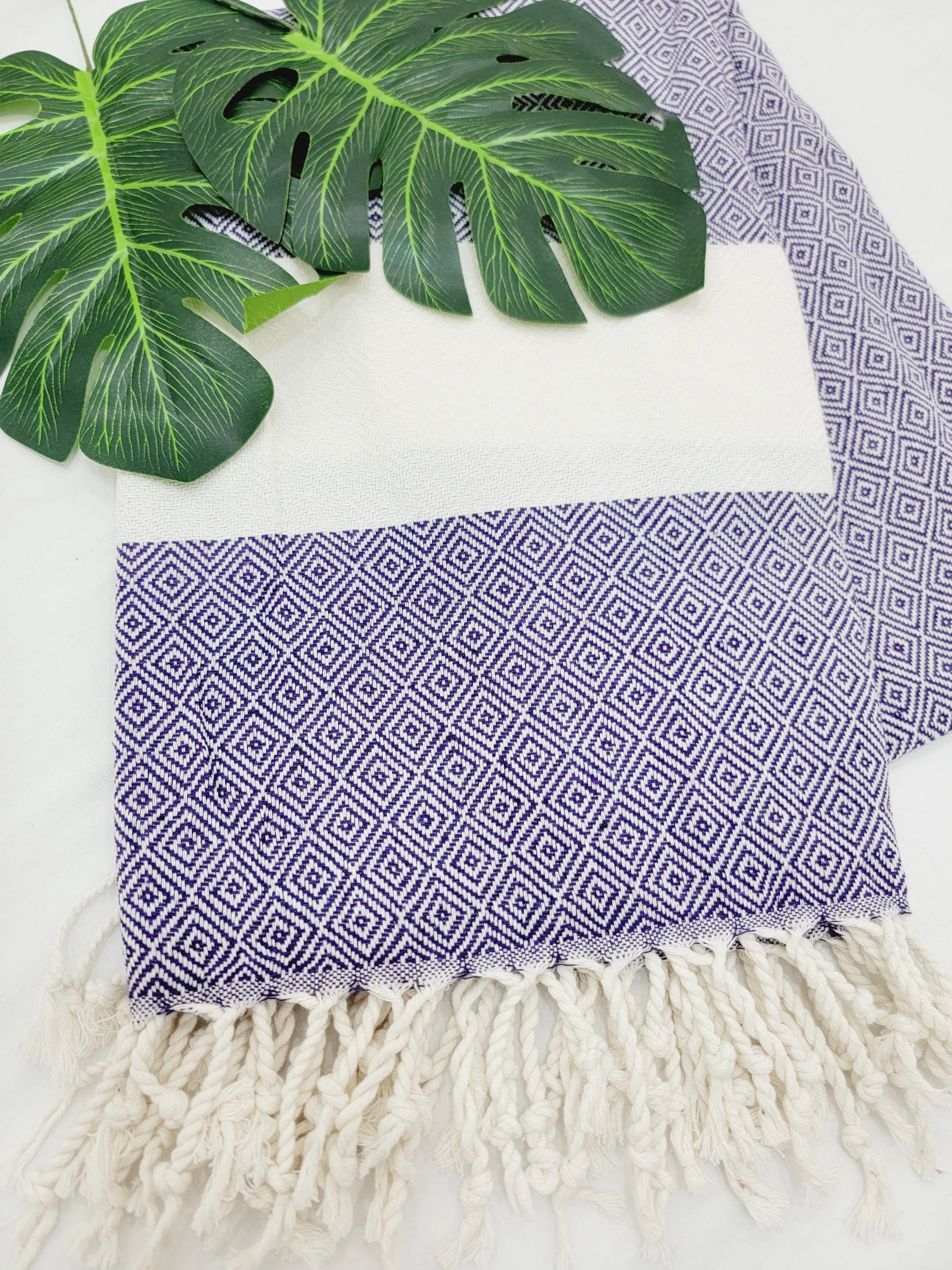 Beach/Bath Sand Free Towels-Easy Carry Quick Dry Thin Towel-Grape by EBRU Home