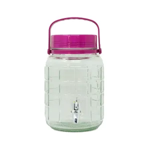 Beverage Dispenser 3L Glass with Carry Handle and tap - 537
