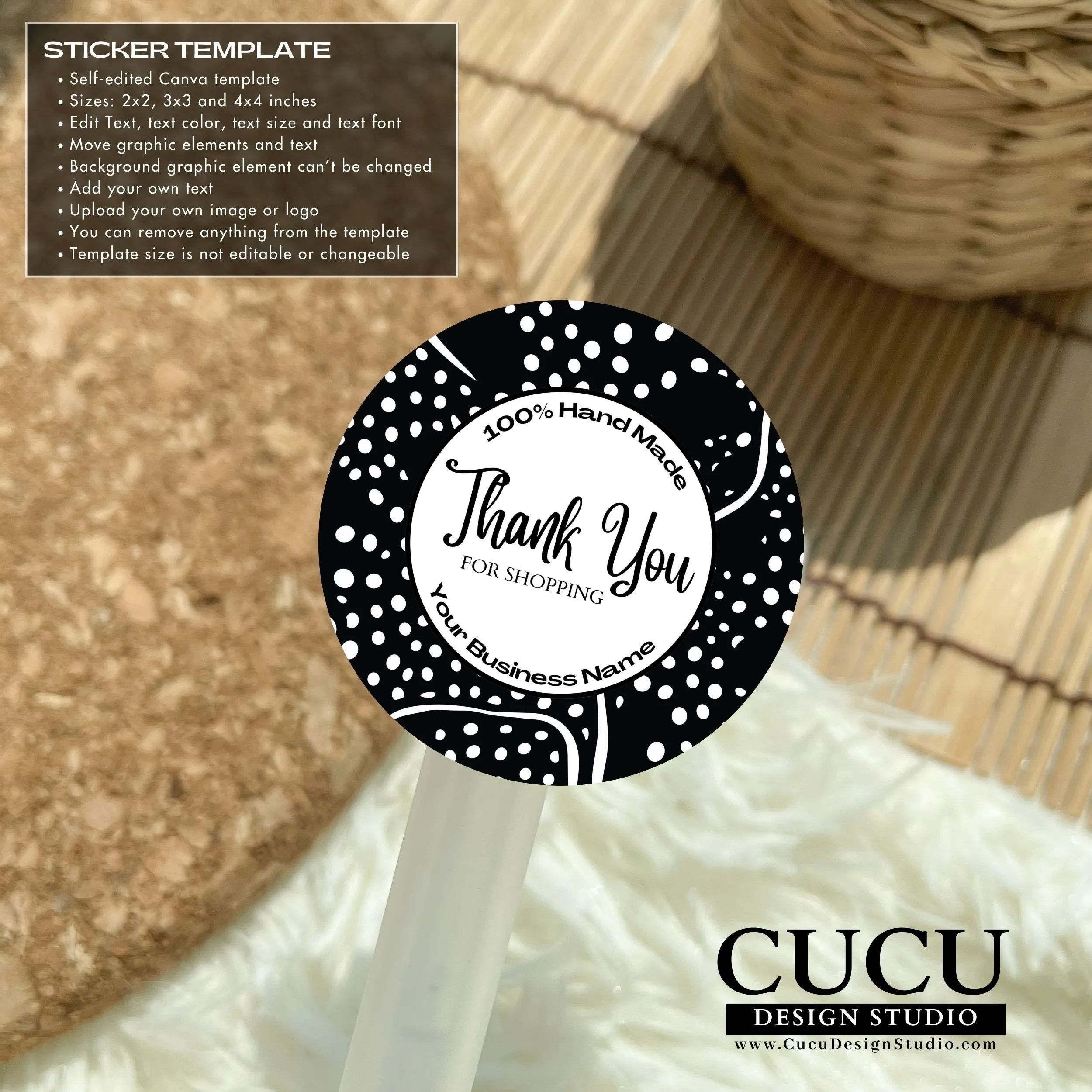 Black White Business Bundle | Price List | Business Card | Thank You Card | Canva Templates