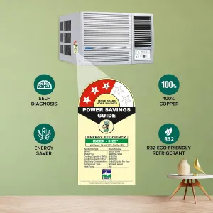 Blue Star WID324L 2 Ton 3 Star Inverter Window AC (Copper, Turbo Cool, White)