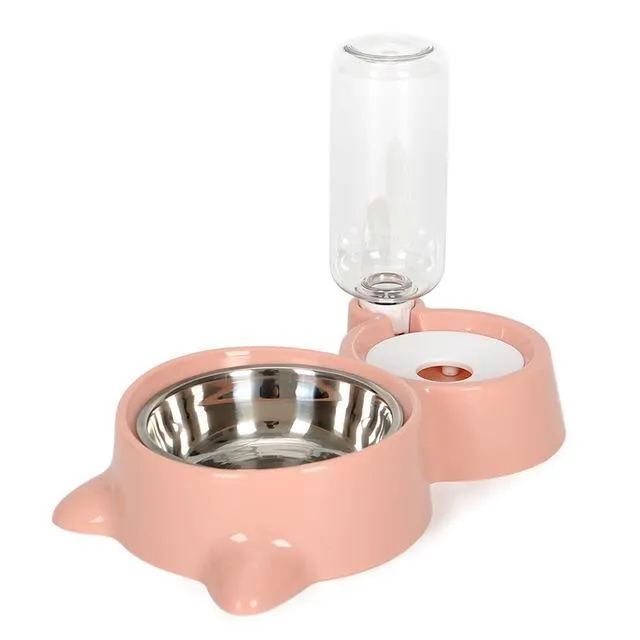 Cat Bowl and Water Feeder Dispenser
