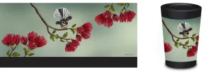 Cuppa Coffee Cup 12oz 5039 Pohutukawa Fantail  Designed by NZ Artist Janine Millington