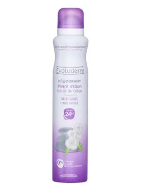 Evoluderm Alun Rock Cotton Extract 24H Deodorant Spray