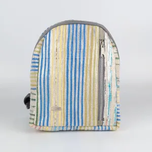 Multicolored Shimmery Striped Upcycled Handwoven Bug Pack (BPK0125-003) PS_W
