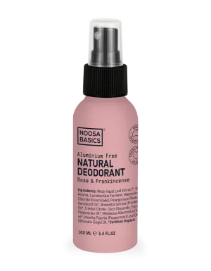 Noosa Basics - Natural Deodorant Spray - Rose and Frankincense (100ml)