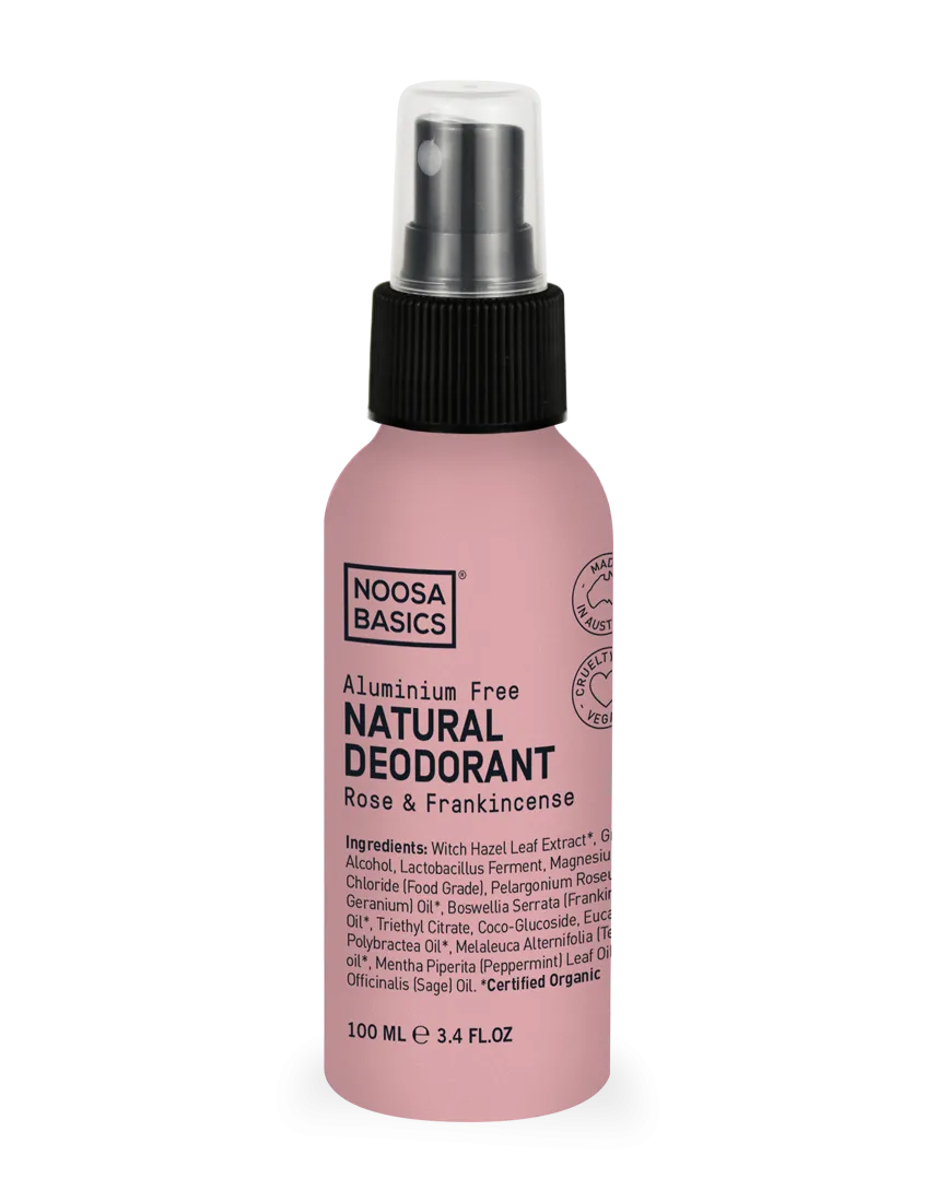 Noosa Basics - Natural Deodorant Spray - Rose and Frankincense (100ml)