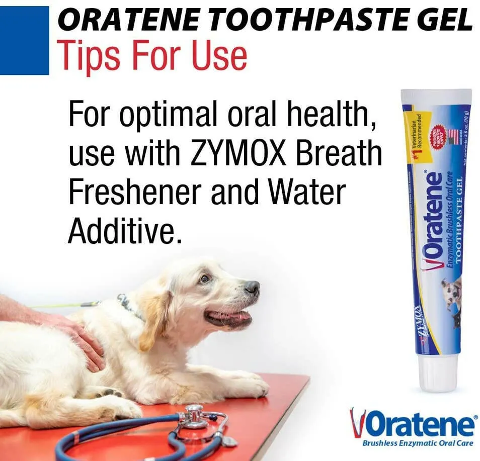 Oratene Brushless Maintenace Toothpaste Gel for Dogs & Cats (2.5oz)