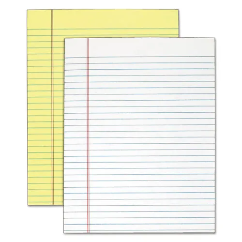 "the Legal Pad" Glue Top Pads, Wide-legal Rule, 8.5 X 11, Canary, 50 Sheets, 12-pack