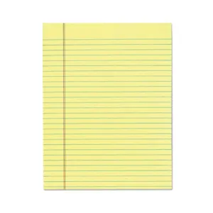 "the Legal Pad" Glue Top Pads, Wide-legal Rule, 8.5 X 11, Canary, 50 Sheets, 12-pack