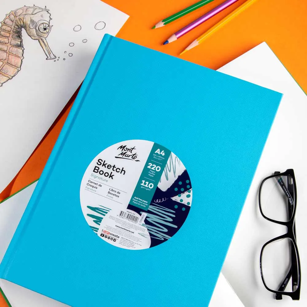 Sketch Book Signature A4 220 Pages 110gsm - Blue