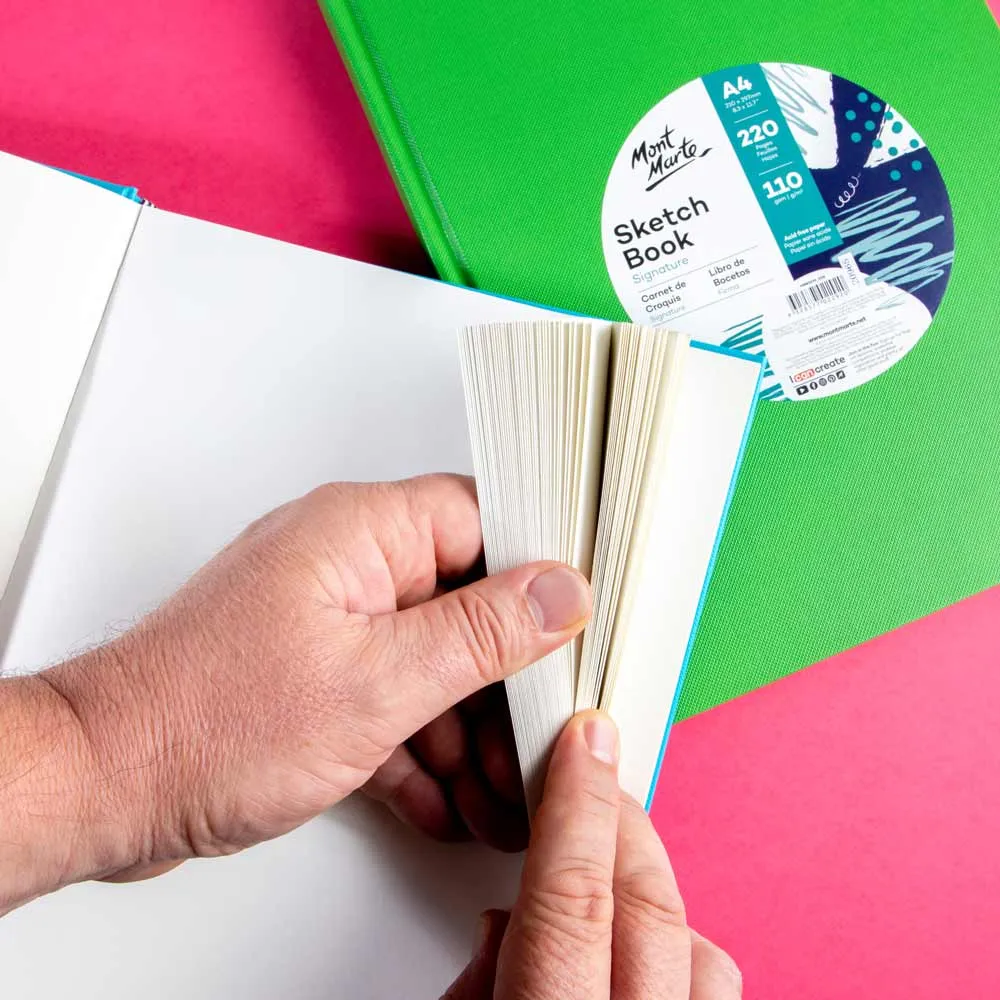 Sketch Book Signature A4 220 Pages 110gsm - Red
