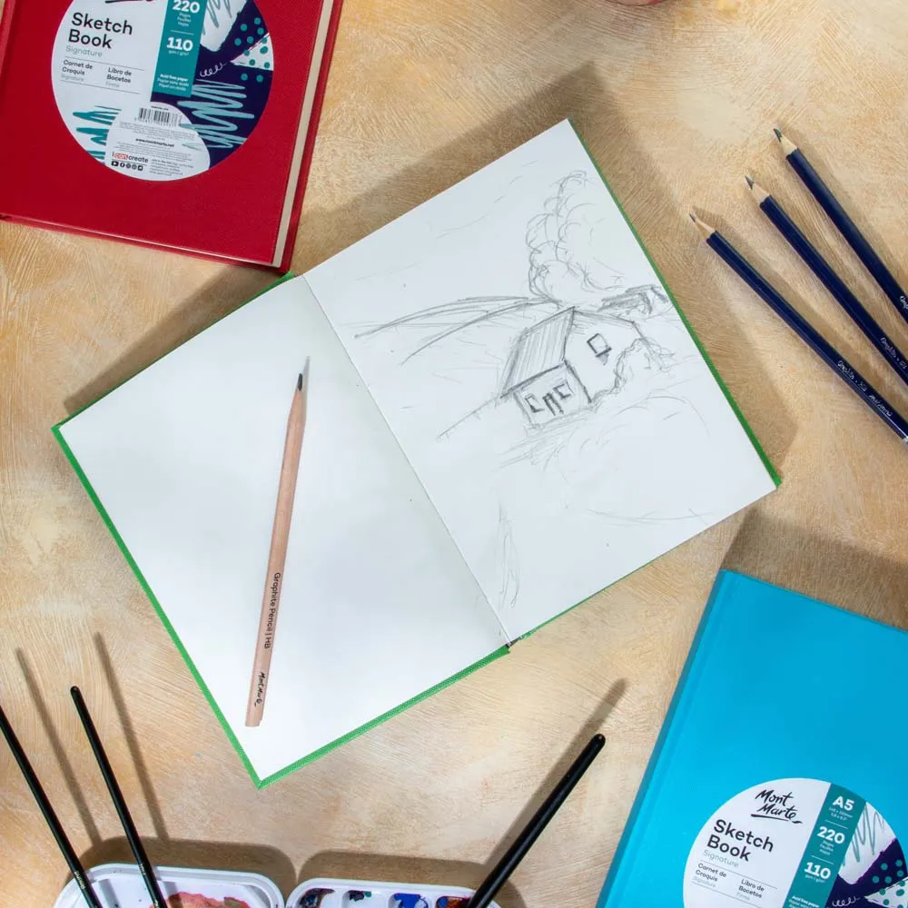 Sketch Book Signature A5 220 Pages 110gsm - Blue