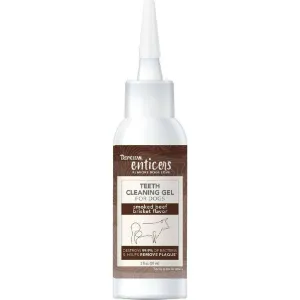 TropiClean Enticers Dental Cleaning Gel for Dogs Smoked Brisket Flavor