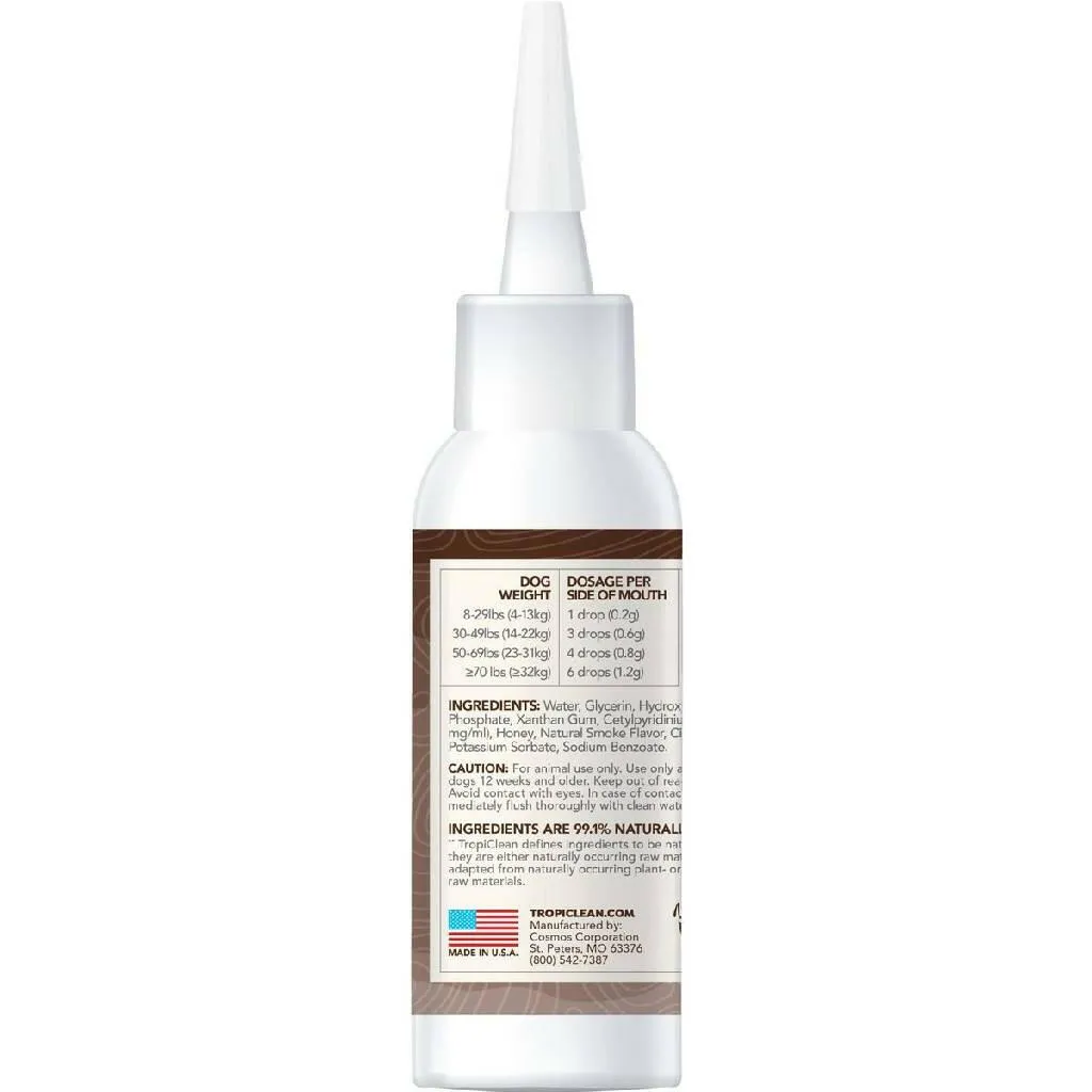 TropiClean Enticers Dental Cleaning Gel for Dogs Smoked Brisket Flavor