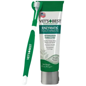 Vet's Best Enzymatic Gel Toothpaste and Toothbrush Dental Care Kit - 3.5 Oz