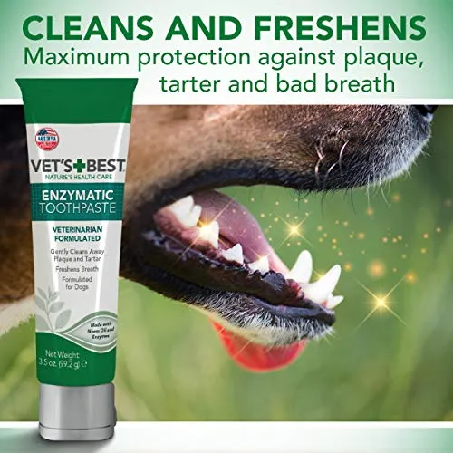 Vet's Best Enzymatic Gel Toothpaste and Toothbrush Dental Care Kit - 3.5 Oz