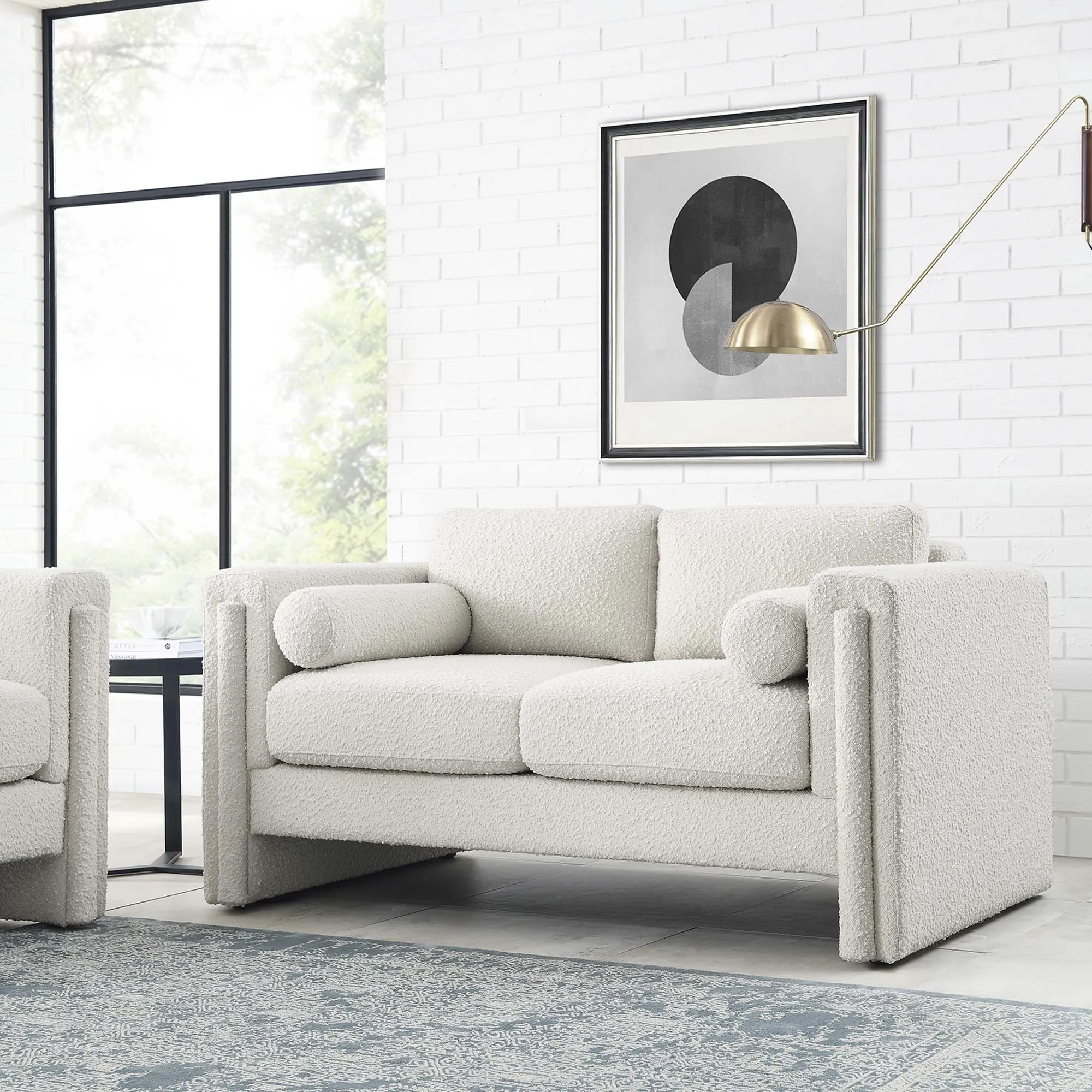 Visible Boucle Fabric Loveseat by Modway