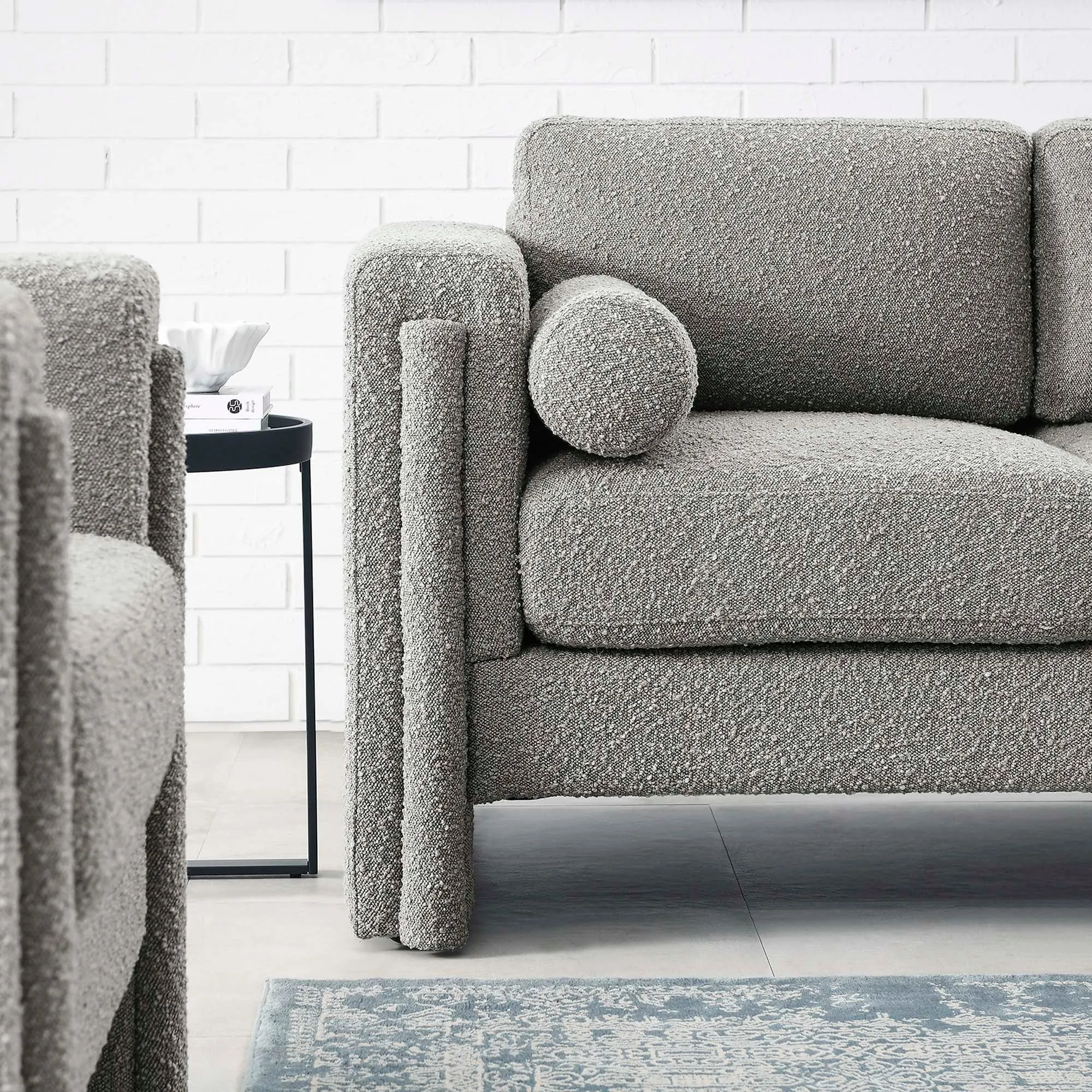 Visible Boucle Fabric Loveseat by Modway
