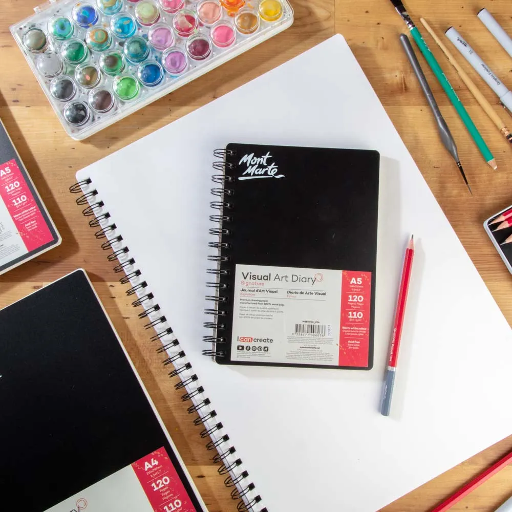 Visual Art Diary Signature 110gsm A5 120 Page