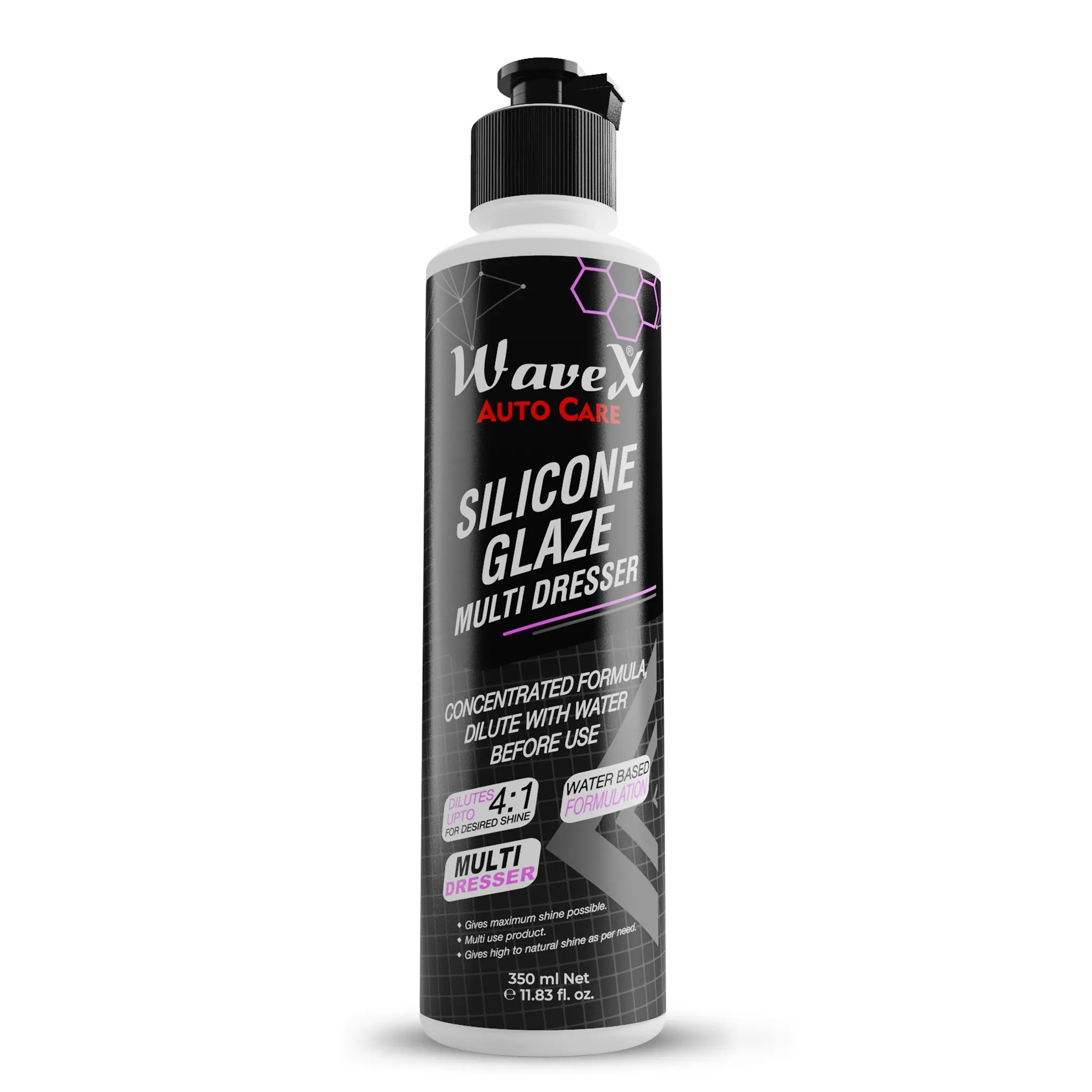 Wash Wax Car Shampoo, Carnauba Wax Car Body Polish and Silicone Glaze for Plastic, Leather, Vinyl, Rubber Parts (Complete Kit)