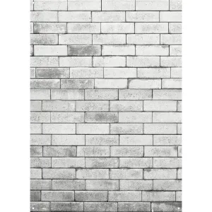 X-Drop Vinyl Backdrop - Gray Brick Wall (5' x 7')