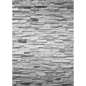 X-Drop Vinyl Backdrop - Stacked Stone (5' x 7')